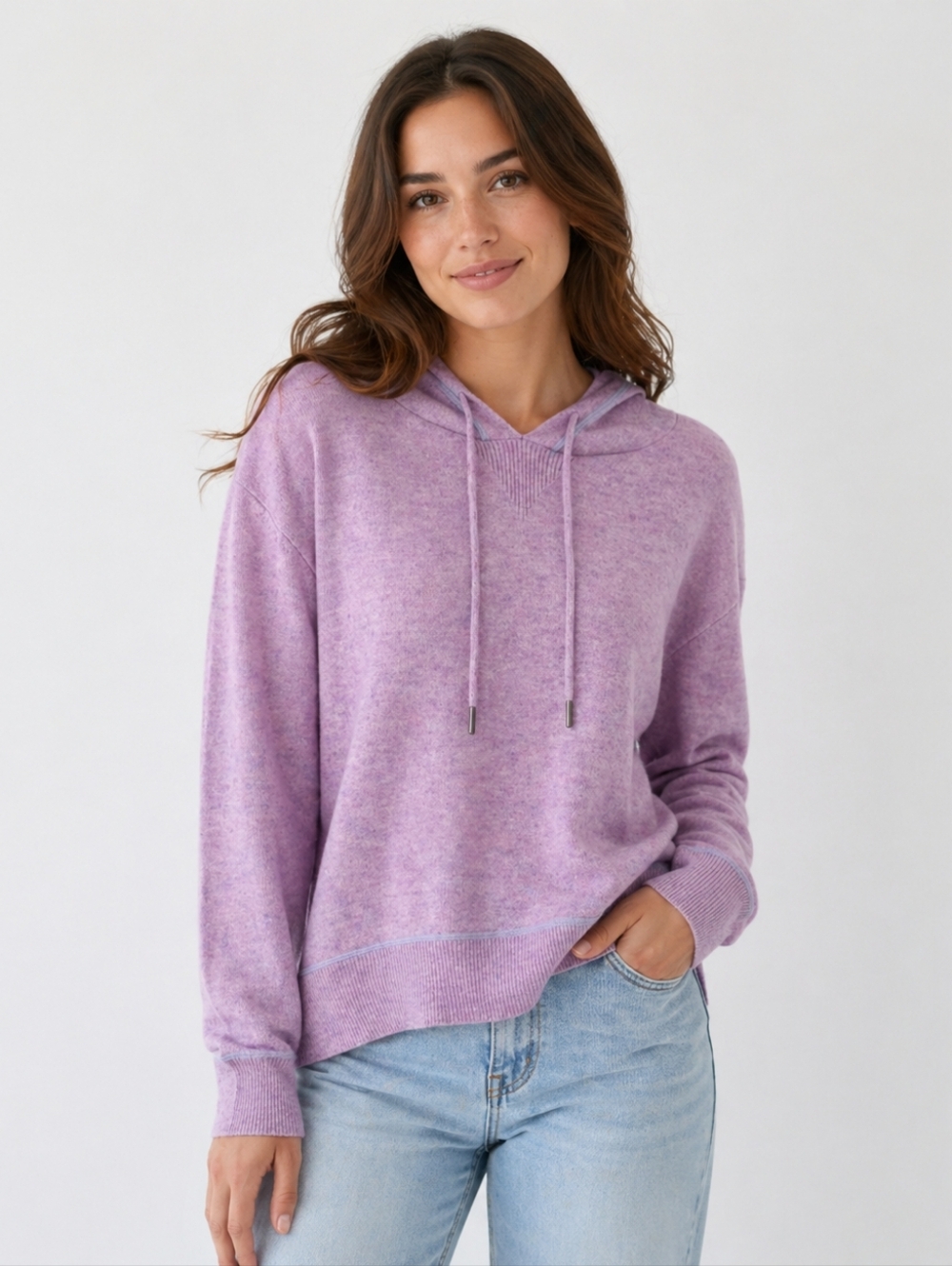 Zella Lavender Hooded Sweater, Size Small